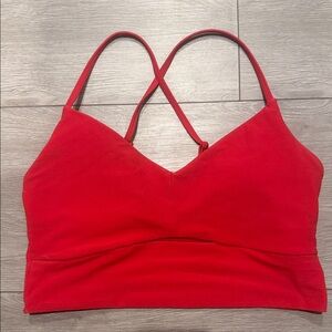 ALO Yoga Red Crisscross Strappy Bralette